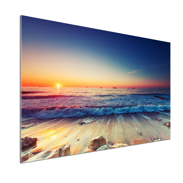 Panel lacobel Wschód słońca morze