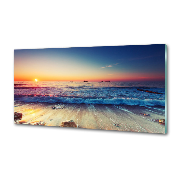 Panel lacobel Wschód słońca morze