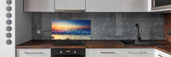 Panel lacobel Wschód słońca morze