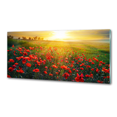 Panel dekor szkło Pole maków