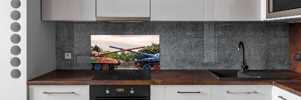 Panel dekor szkło Dwa czołgi
