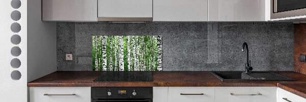 Panel szklany do kuchni Brzozy