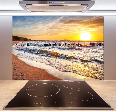 Panel lacobel Zachód słońca plaża
