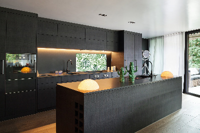 Panel lacobel Zielone liście wzór