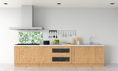Panel lacobel Zielone liście wzór