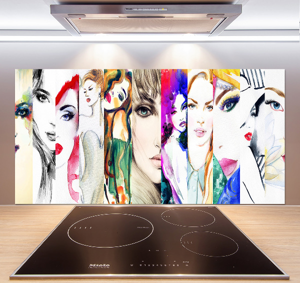 Panel do kuchni Kobiece portrety