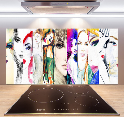 Panel do kuchni Kobiece portrety