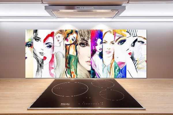 Panel do kuchni Kobiece portrety