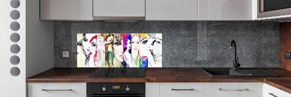 Panel do kuchni Kobiece portrety