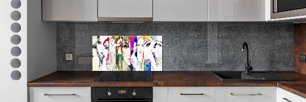 Panel do kuchni Kobiece portrety