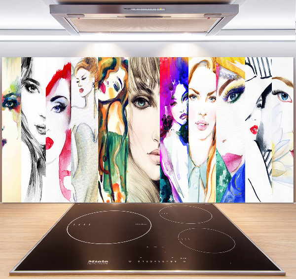 Panel do kuchni Kobiece portrety