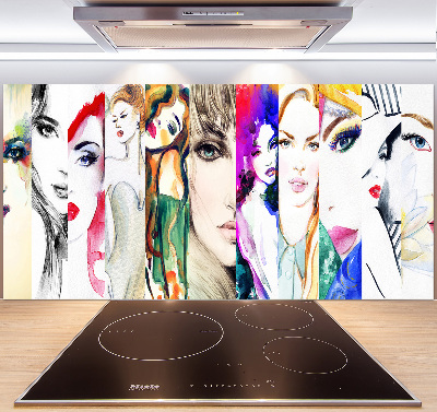 Panel do kuchni Kobiece portrety
