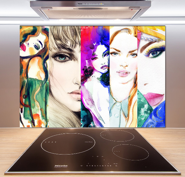 Panel do kuchni Kobiece portrety