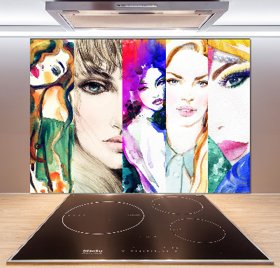 Panel do kuchni Kobiece portrety