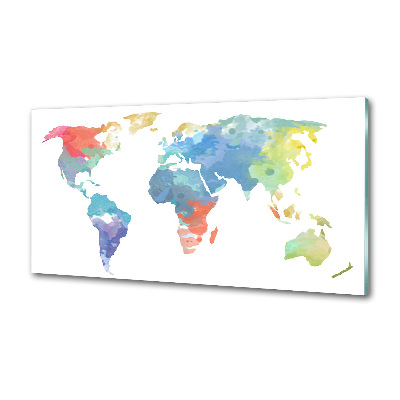 Panel dekor szkło Mapa świata