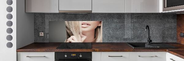 Panel do kuchni Piękna blondynka