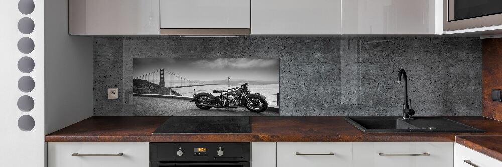 Panel między meble w kuchni Motocykl