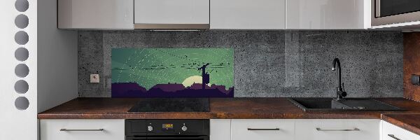 Panel dekor szkło Ptaki miasto