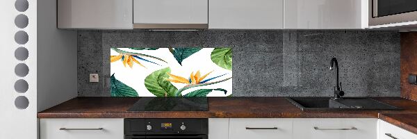 Panel do kuchni Tropikalne kwiaty