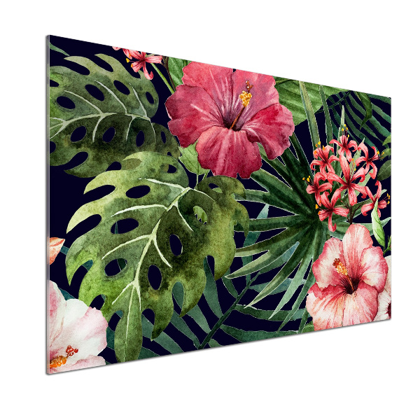Panel do kuchni Tropikalne kwiaty
