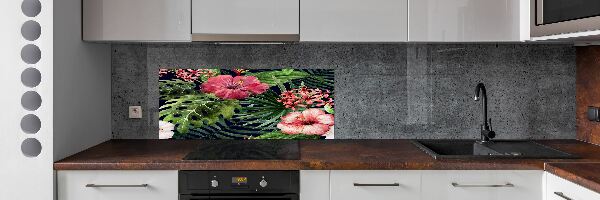 Panel do kuchni Tropikalne kwiaty