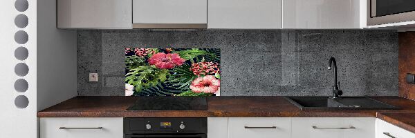 Panel do kuchni Tropikalne kwiaty