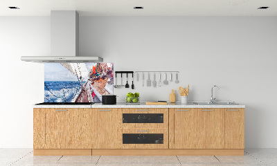 Panel do kuchni Żaglówka na morzu