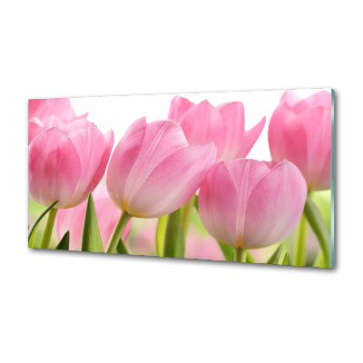 Panel do kuchni Różowe tulipany