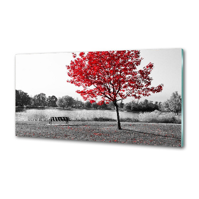 Panel do kuchni Czerwone drzewo