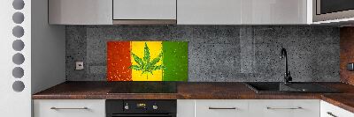 Panel dekor szkło Rasta flaga