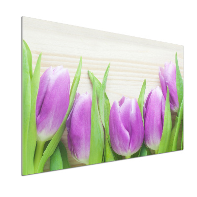 Panel do kuchni Fioletowe tulipany