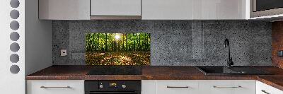 Panel szkło hartowane do kuchni Las