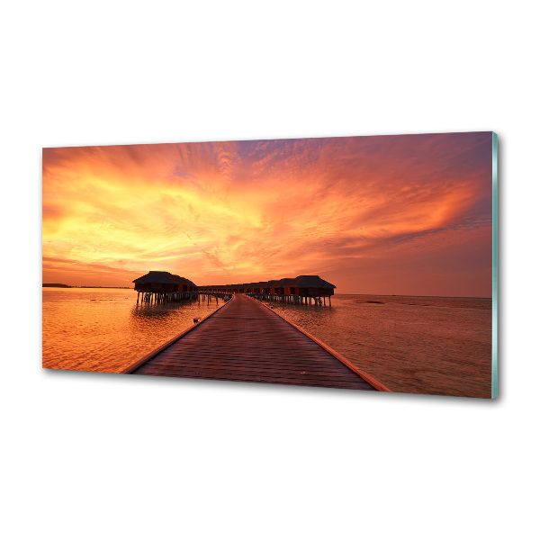 Panel do kuchni Bungalowy Malediwy
