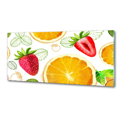 Panel szklany do kuchni Owoce
