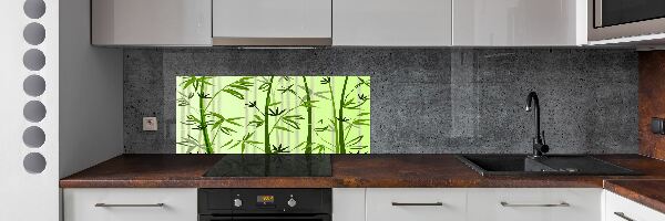 Panel szklany do kuchni Bambus