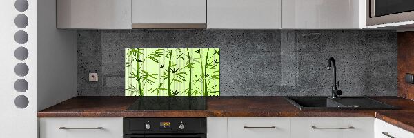 Panel szklany do kuchni Bambus