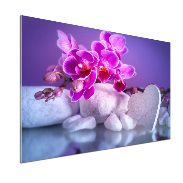 Panel do kuchni Orchidea i serce
