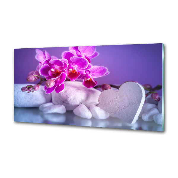 Panel do kuchni Orchidea i serce