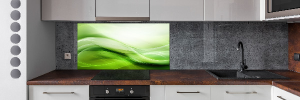 Panel do kuchni Zielone fale tło
