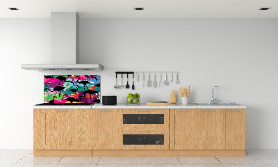 Panel między meble w kuchni Flamingi