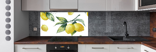 Panel szklany do kuchni Cytryny