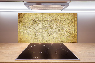 Panel do kuchni Stara mapa świata