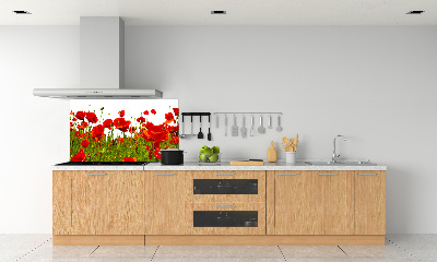 Panel dekor szkło Polne maki