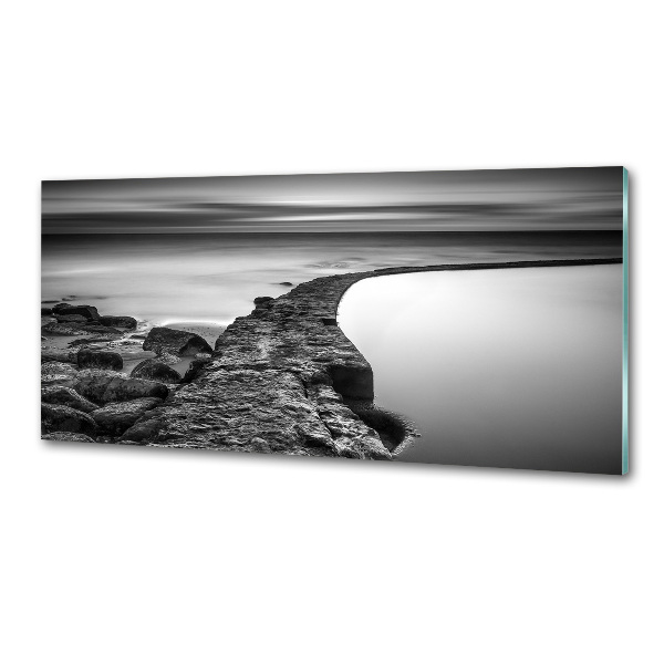 Panel do kuchni Kamienista plaża