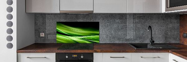Panel do kuchni Zielone fale tło