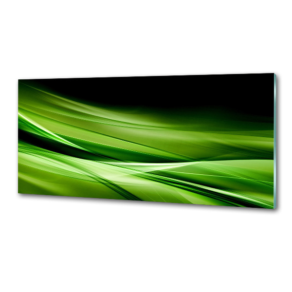 Panel do kuchni Zielone fale tło