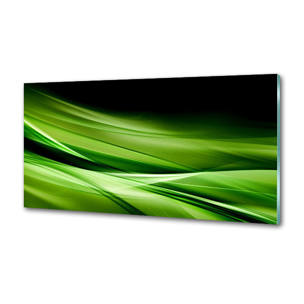 Panel do kuchni Zielone fale tło