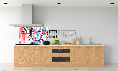 Panel do kuchni Kolorowa zebra