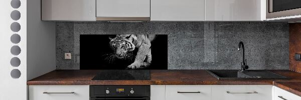 Panel szklany do kuchni Tygrys