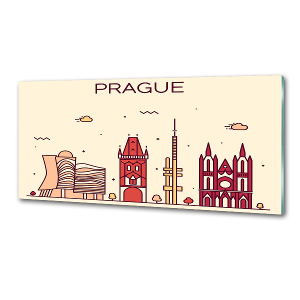 Panel do kuchni Praga budynki